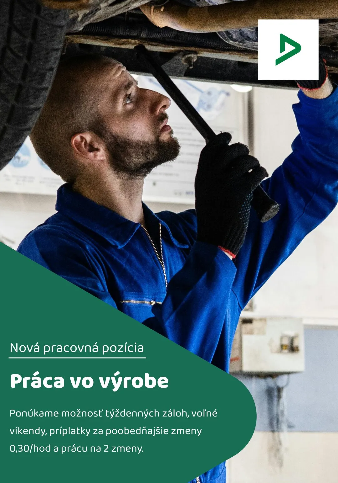 Náborový vizuál DEKRA pre prácu vo výrobe